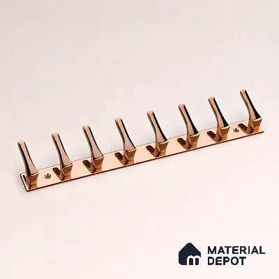 Ottr Zinc Aluminium Hook HA 00377 C PVD Rose Gold Finish - 8 Hook | 2 Years Warranty
