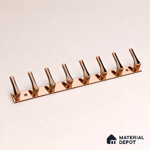 Ottr Zinc Aluminium Hook HA 00377 C PVD Rose Gold Finish - 8 Hook | 2 Years Warranty