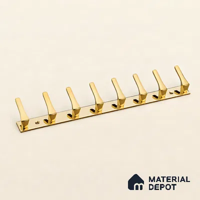 Ottr Zinc Aluminium Hook HA 00377 F PVD Gold Finish - 8 Hook | 2 Years Warranty