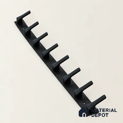 Ottr Zinc Aluminium Hook HA 00377 I Black Finish - 8 Hook | 2 Years Warranty