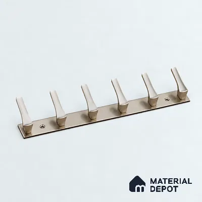 Ottr Zinc Aluminium Hook HA 00377 K Stainless Steel Finish - 6 Hook | 2 Years Warranty