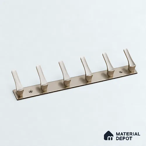 Ottr Zinc Aluminium Hook HA 00377 K Stainless Steel Finish - 6 Hook | 2 Years Warranty