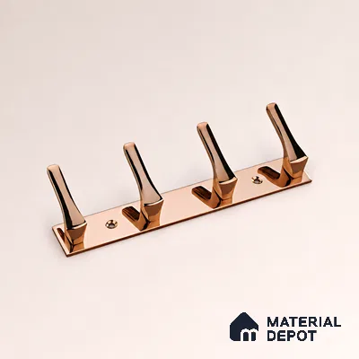 Ottr Zinc Aluminium Hook HA 00377 PVD Rose Gold Finish - 4 Hook | 2 Years Warranty