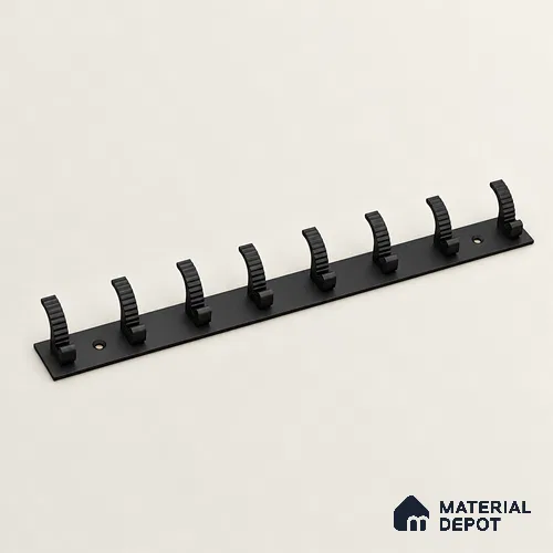 Ottr Zinc Aluminium Hook HA 00378 C Black Finish - 8 Hook | 2 Years Warranty