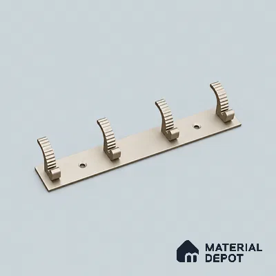 Ottr Zinc Aluminium Hook HA 00378 D Stainless Steel Finish - 4 Hook | 2 Years Warranty