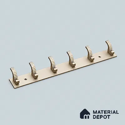 Ottr Zinc Aluminium Hook HA 00378 E Stainless Steel Finish - 6 Hook | 2 Years Warranty