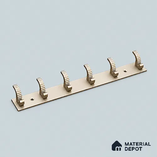 Ottr Zinc Aluminium Hook HA 00378 E Stainless Steel Finish - 6 Hook | 2 Years Warranty