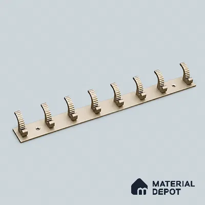 Ottr Zinc Aluminium Hook HA 00378 F Stainless Steel Finish - 8 Hook | 2 Years Warranty