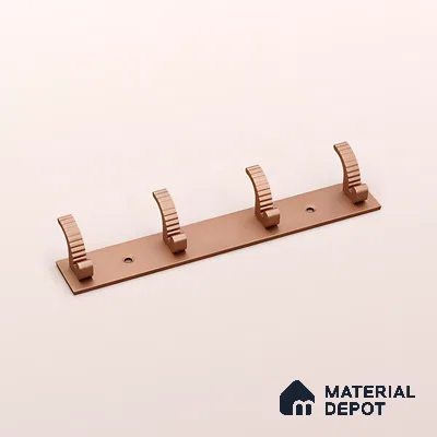 Ottr Zinc Aluminium Hook HA 00378 G Rose Gold Finish - 4 Hook | 2 Years Warranty