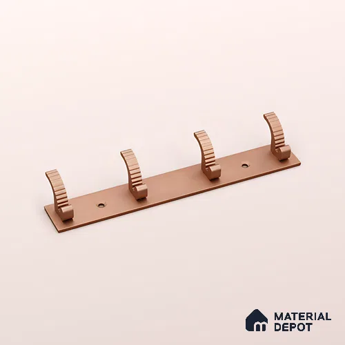 Ottr Zinc Aluminium Hook HA 00378 G Rose Gold Finish - 4 Hook | 2 Years Warranty