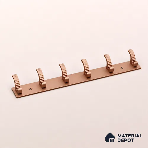 Ottr Zinc Aluminium Hook HA 00378 H Rose Gold Finish - 6 Hook | 2 Years Warranty