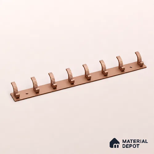 Ottr Zinc Aluminium Hook HA 00378 I Rose Gold Finish - 8 Hook | 2 Years Warranty