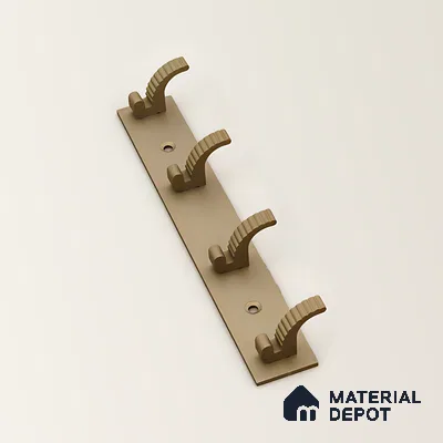 Ottr Zinc Aluminium Hook HA 00378 J Champagne Finish - 4 Hook | 2 Years Warranty