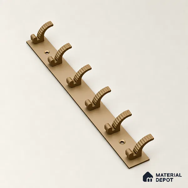 Ottr Zinc Aluminium Hook HA 00378 K Champagne Finish - 6 Hook | 2 Years Warranty