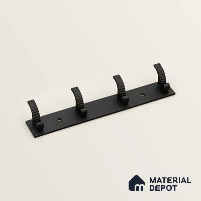 Ottr Zinc Aluminium Hook HA 00378 Black Finish - 4 Hook | 2 Years Warranty