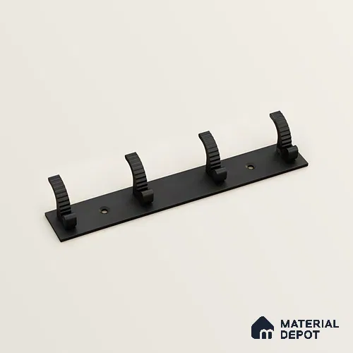 Ottr Zinc Aluminium Hook HA 00378 Black Finish - 4 Hook | 2 Years Warranty