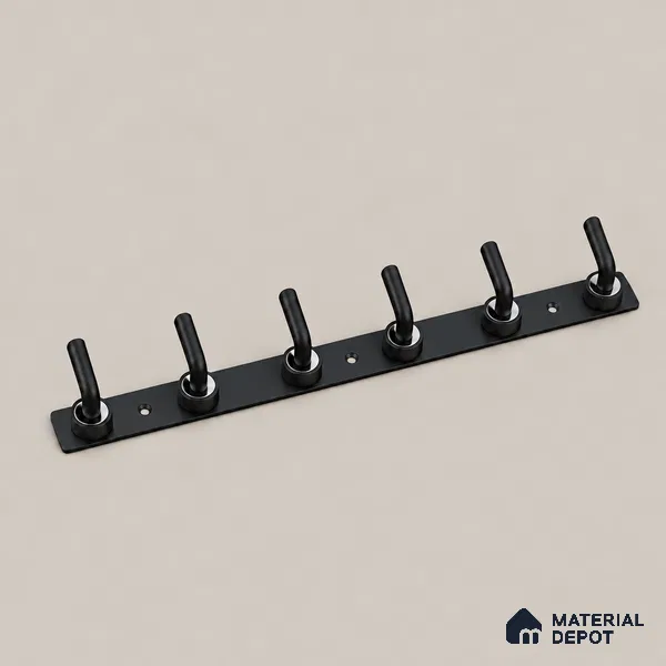 Ottr Zinc Aluminium Hook HA 00379 B Black Dual Tone Finish - 6 Hook | 2 Years Warranty