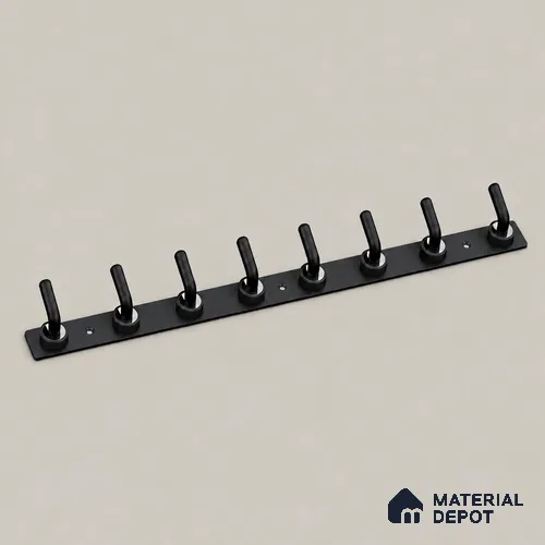 Ottr Zinc Aluminium Hook HA 00379 C Black Dual Tone Finish - 8 Hook | 2 Years Warranty
