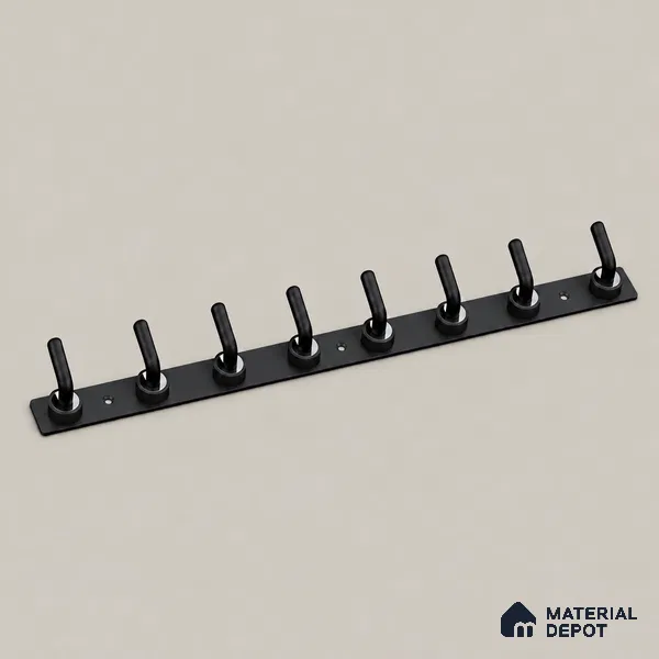 Ottr Zinc Aluminium Hook HA 00379 C Black Dual Tone Finish - 8 Hook | 2 Years Warranty