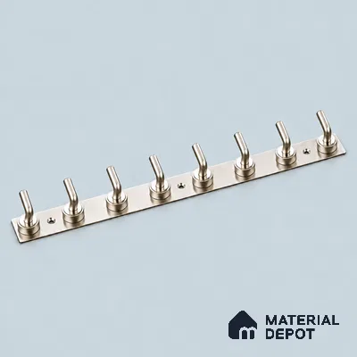 Ottr Zinc Aluminium Hook HA 00379 F Stainless Steel Chrome Finish - 8 Hook | 2 Years Warranty