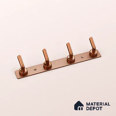 Ottr Zinc Aluminium Hook HA 00379 G Rose Gold Dual Tone Finish - 4 Hook | 2 Years Warranty