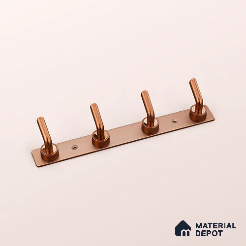 Ottr Zinc Aluminium Hook HA 00379 G Rose Gold Dual Tone Finish - 4 Hook | 2 Years Warranty
