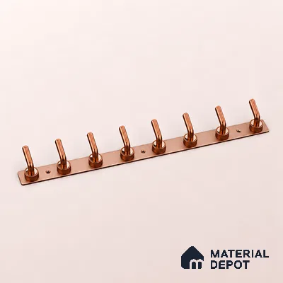 Ottr Zinc Aluminium Hook HA 00379 I Rose Gold Dual Tone Finish - 8 Hook | 2 Years Warranty