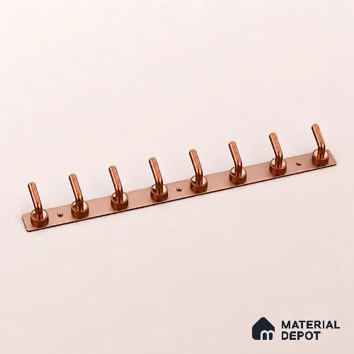 Ottr Zinc Aluminium Hook HA 00379 I Rose Gold Dual Tone Finish - 8 Hook | 2 Years Warranty