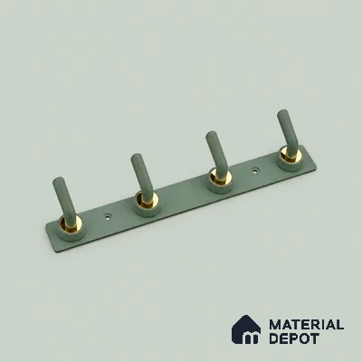 Ottr Zinc Aluminium Hook HA 00379 J Green Gold Finish - 4 Hook | 2 Years Warranty