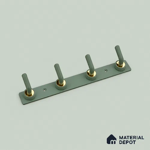 Ottr Zinc Aluminium Hook HA 00379 J Green Gold Finish - 4 Hook | 2 Years Warranty