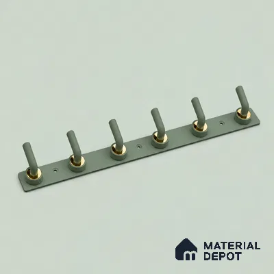 Ottr Zinc Aluminium Hook HA 00379 K Green Gold Finish - 6 Hook | 2 Years Warranty