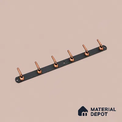 Ottr Zinc Aluminium Hook HA 00382 B Black Rose Gold Finish - 6 Hook | 2 Years Warranty