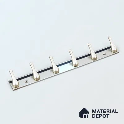Ottr Zinc Aluminium Hook HA 00385 B Stainless Steel Finish - 6 Hook | 2 Years Warranty
