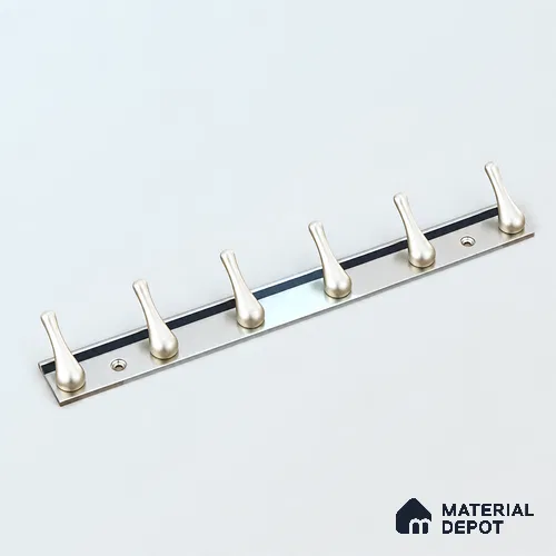 Ottr Zinc Aluminium Hook HA 00385 B Stainless Steel Finish - 6 Hook | 2 Years Warranty