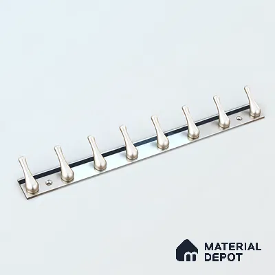 Ottr Zinc Aluminium Hook HA 00385 C Stainless Steel Finish - 8 Hook | 2 Years Warranty