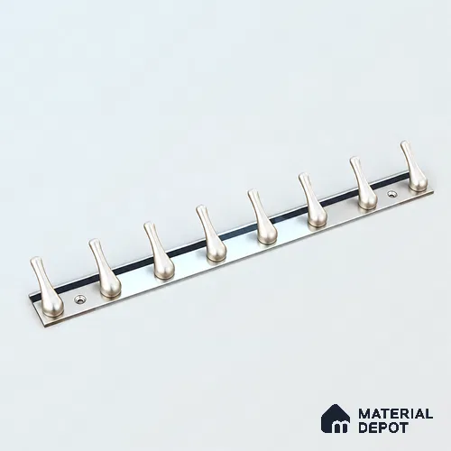 Ottr Zinc Aluminium Hook HA 00385 C Stainless Steel Finish - 8 Hook | 2 Years Warranty