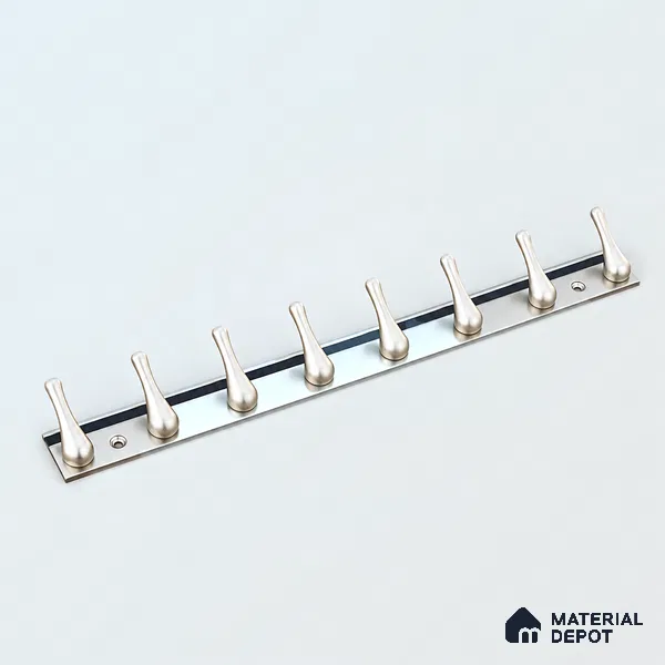 Ottr Zinc Aluminium Hook HA 00385 C Stainless Steel Finish - 8 Hook | 2 Years Warranty