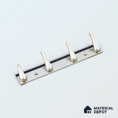 Ottr Zinc Aluminium Hook HA 00385 Stainless Steel Finish - 4 Hook | 2 Years Warranty