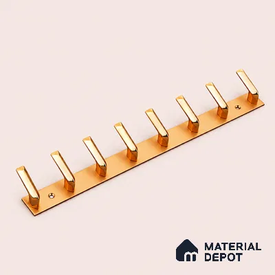 Ottr Zinc Aluminium Hook HA 00387 C Rose Gold Dual Tone Finish - 8 Hook | 2 Years Warranty