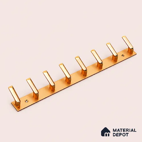 Ottr Zinc Aluminium Hook HA 00387 C Rose Gold Dual Tone Finish - 8 Hook | 2 Years Warranty