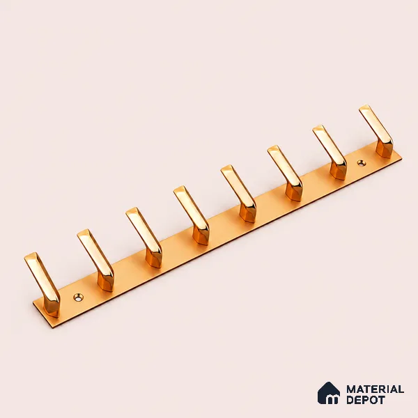 Ottr Zinc Aluminium Hook HA 00387 C Rose Gold Dual Tone Finish - 8 Hook | 2 Years Warranty