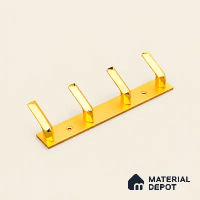 Ottr Zinc Aluminium Hook HA 00387 D Gold Dual Tone Finish - 4 Hook | 2 Years Warranty
