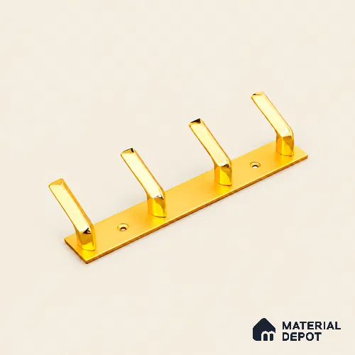 Ottr Zinc Aluminium Hook HA 00387 D Gold Dual Tone Finish - 4 Hook | 2 Years Warranty