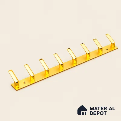 Ottr Zinc Aluminium Hook HA 00387 F Gold Dual Tone Finish - 8 Hook | 2 Years Warranty