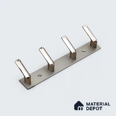 Ottr Zinc Aluminium Hook HA 00387 G Gold Black Dual Tone Finish - 4 Hook | 2 Years Warranty