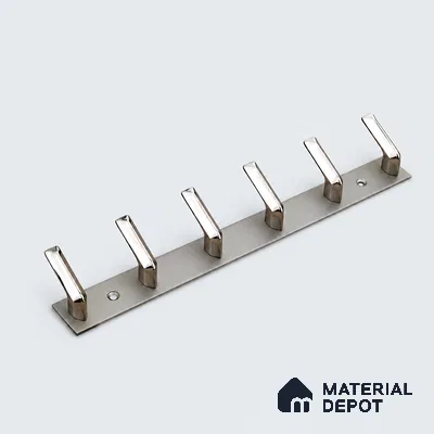 Ottr Zinc Aluminium Hook HA 00387 H Gold Black Dual Tone Finish - 6 Hook | 2 Years Warranty