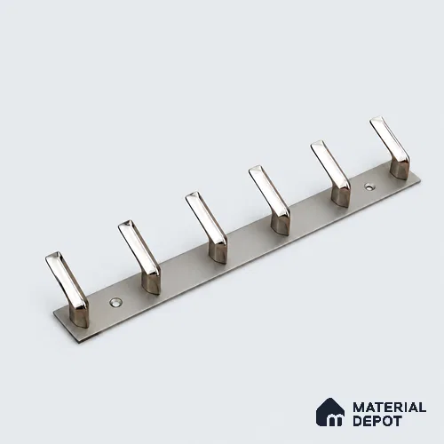 Ottr Zinc Aluminium Hook HA 00387 H Gold Black Dual Tone Finish - 6 Hook | 2 Years Warranty