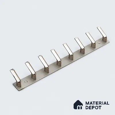 Ottr Zinc Aluminium Hook HA 00387 I Gold Black Dual Tone Finish - 8 Hook | 2 Years Warranty