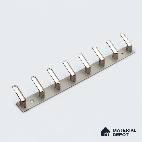 Ottr Zinc Aluminium Hook HA 00387 I Gold Black Dual Tone Finish - 8 Hook | 2 Years Warranty