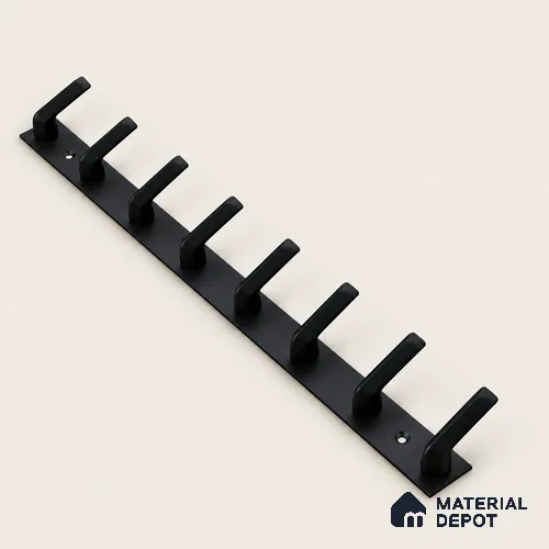 Ottr Zinc Aluminium Hook HA 00387 O Black Finish - 8 Hook | 2 Years Warranty